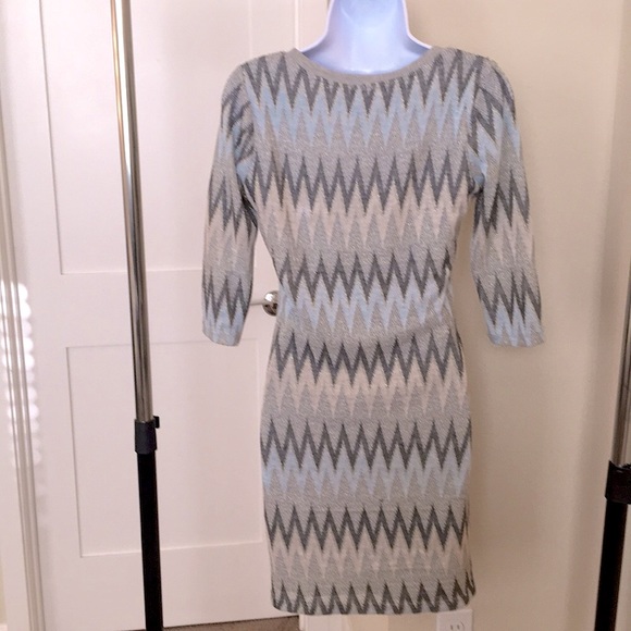Gorgeous Chevron Pastel Knit Sweater Dress - Picture 6 of 6